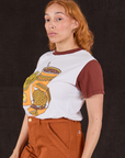 Anniversary Tee in Fast Food side view on Tiara
