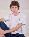 Cropped Burly Tee in Vintage Tee White worn by Quinn