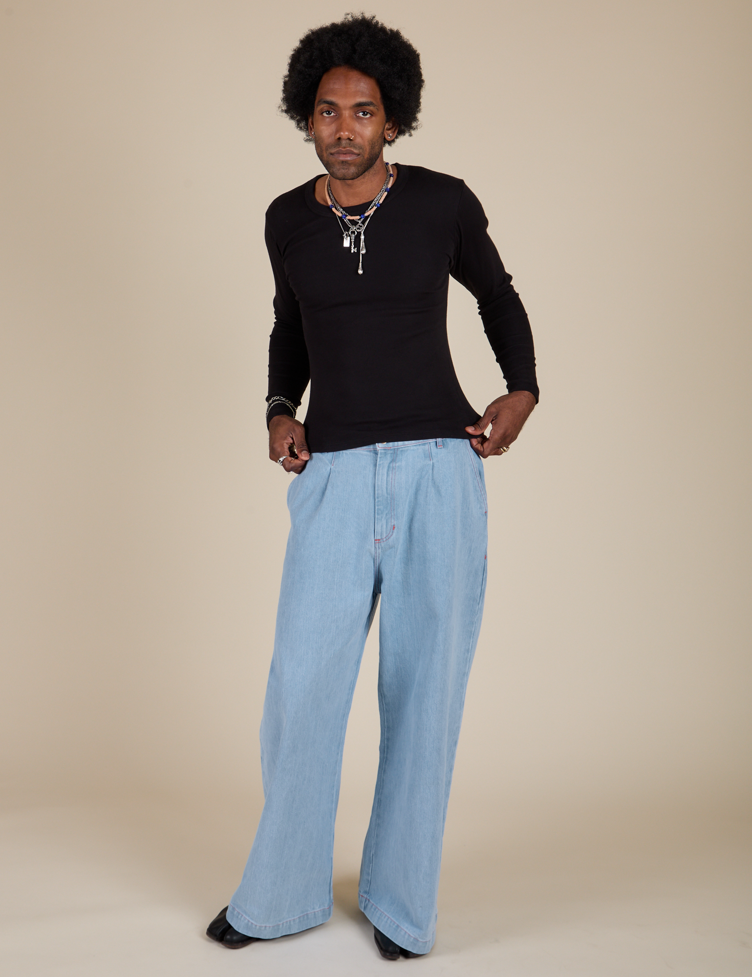 Long Sleeve Baby Tee - Basic Black