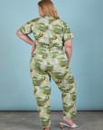 Ocean and Sky Jumpsuit back view on Juliet