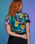 Back view of Classic Tee in Rainbow Magic Waters on Tiara
