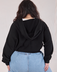 Cropped Zip Hoodie - Basic Black