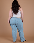 Carpenter Jeans in Light Wash back view on Ashley