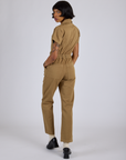 Short Sleeve Jumpsuit - Desert Brown