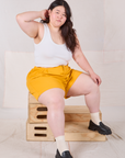 Trouser Shorts - Mustard Yellow