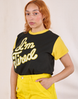 Anniversary Tee in I’m Tired angled front view on Tiara