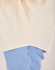 Corduroy Overshirt in Vintage Off-White side close up