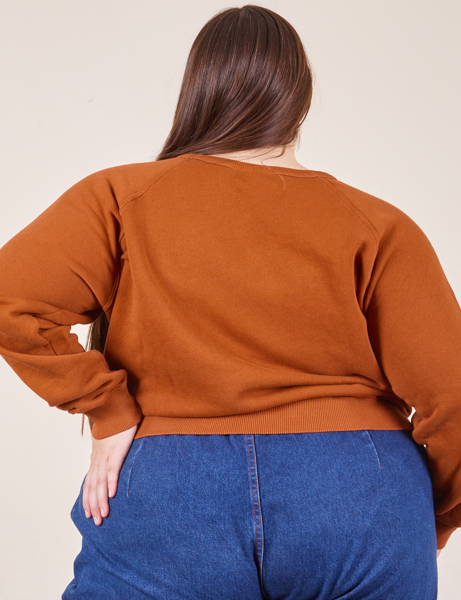 Back view of Heavyweight Crew in Burnt Terracotta on Marielena