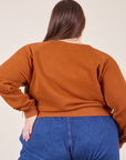 Back view of Heavyweight Crew in Burnt Terracotta on Marielena