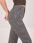 Railroad Carpenter Jeans in Vintage Tan side view on Alex