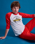 Quinn is wearing Taxi Raglan Tee in NYC