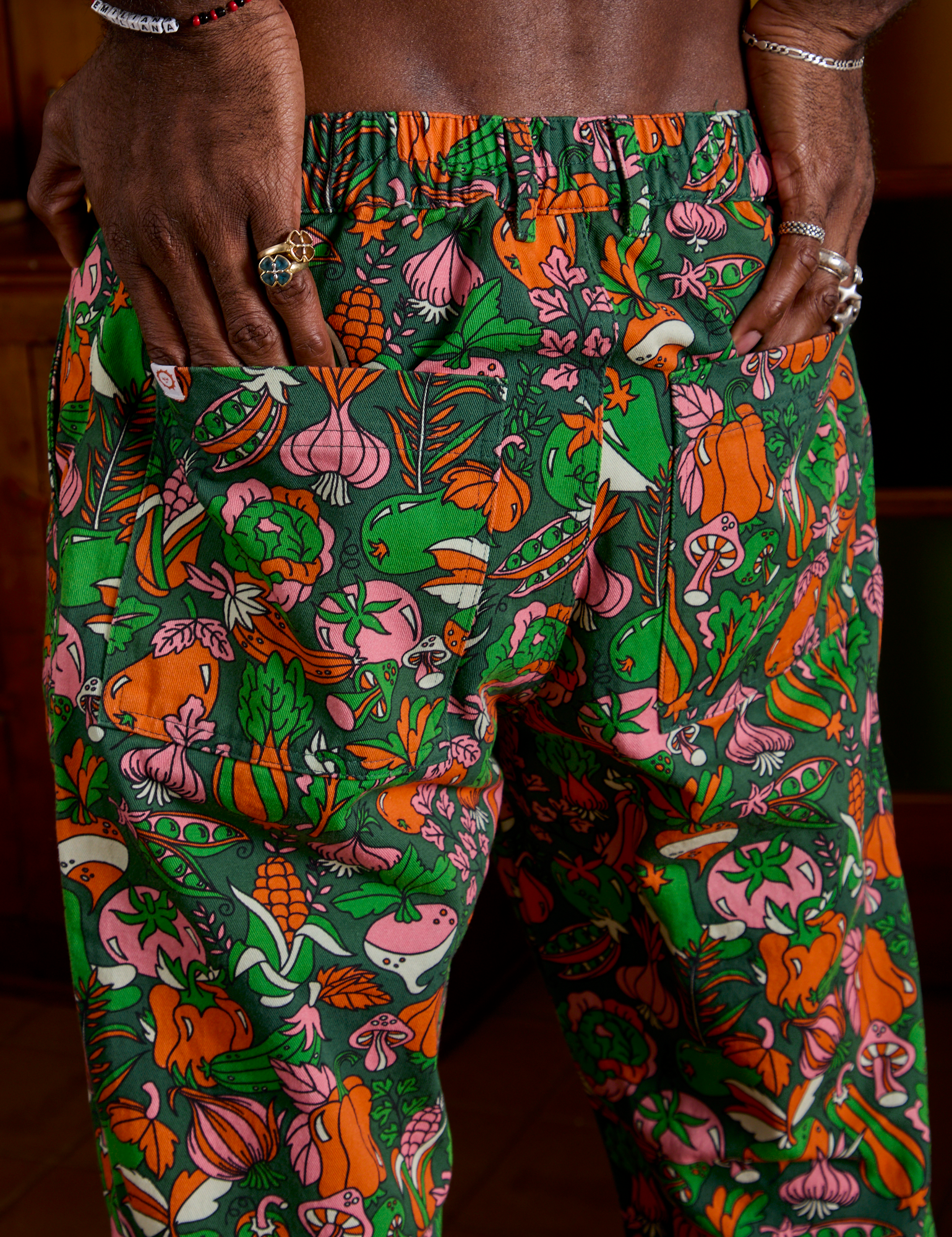 Work Pants in Kitchen Collection back view on Jerrod