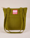 Over-Shoulder Zip Mini Tote in Olive Green