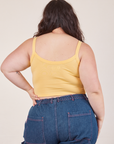 Cropped Cami in Butter Yellow back view on Ashley