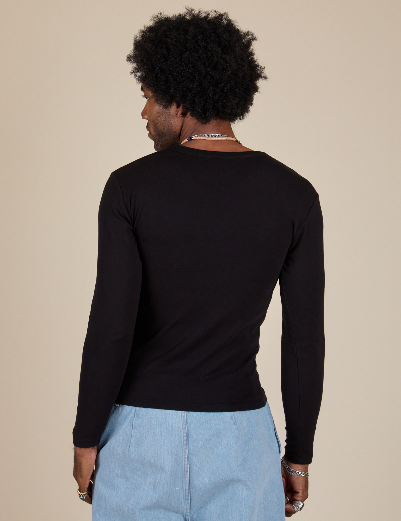 Long Sleeve Baby Tee - Basic Black