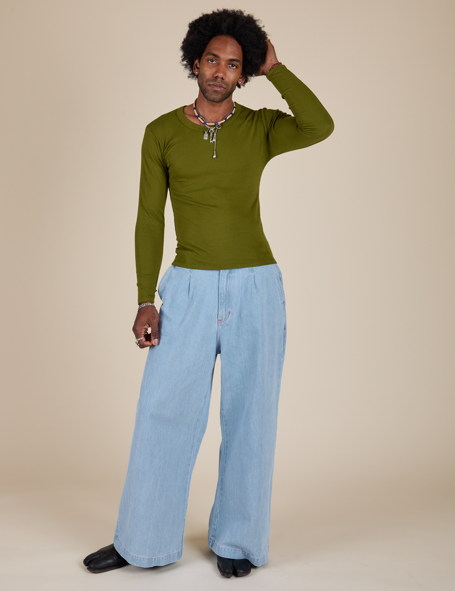 Long Sleeve Baby Tee - Summer Olive