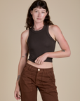 Racerback Tank - Espresso Brown