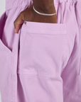 Short Sleeve Jumpsuit - Lilac Purple