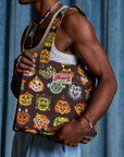 Halloween Masks Shopper Tote worn by Jerrod