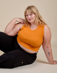 Muscle Tee in Creamsicle Orange worn by Juliet