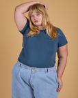 The Organic Vintage Tee - French Blue