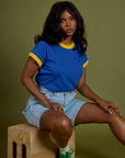 Vintage Ringer Tee - Royal Blue