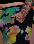 Close up of Sam's hand in pocket of Tie Dyed Wide Leg Sweat Pants