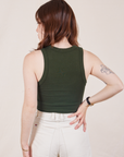 Tank Top in Swamp Green back view on Hana