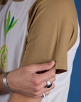 Produce Raglan Tee in Onion sleeve close up