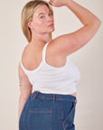 Cropped Cami in Vintage Tee Off-White side view on Lish