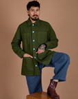 Ripstop Field Coat in Evergreen on Jesse