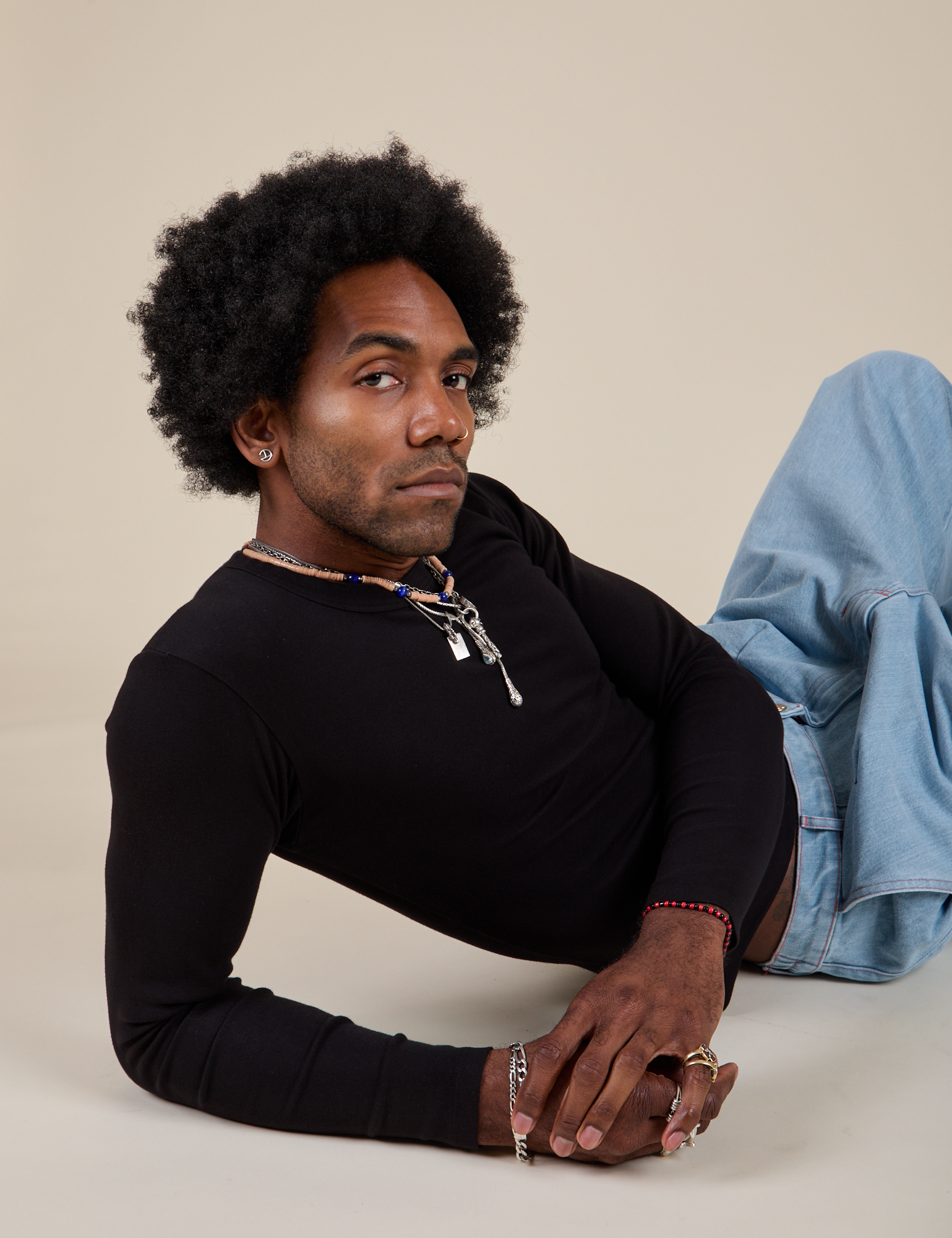 Long Sleeve Baby Tee - Basic Black