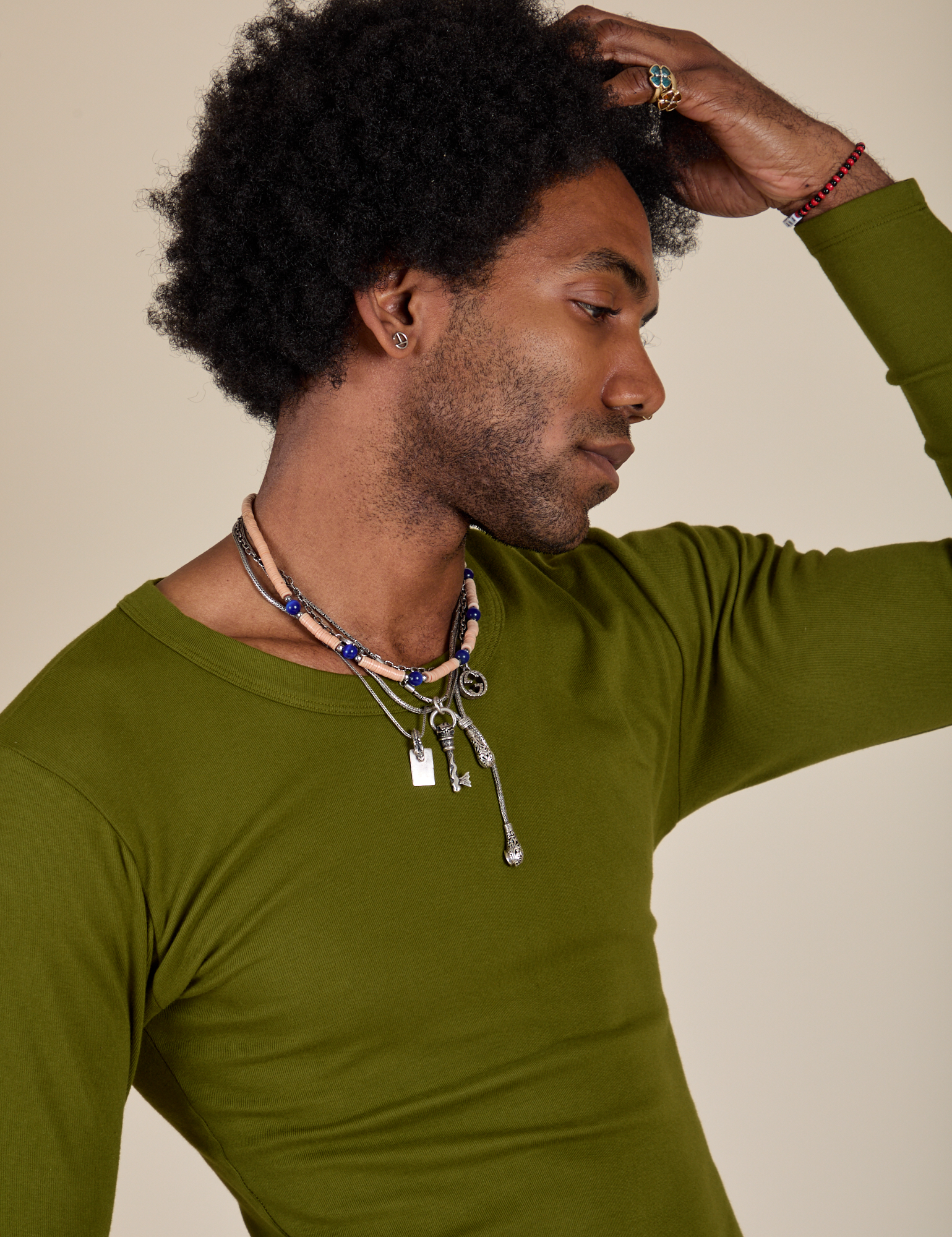 Long Sleeve Baby Tee - Summer Olive