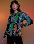 Magic Waters Long Sleeve Burly Tee in Rainbow worn by Alex