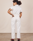 Back view of Short Sleeve Jumpsuit in Vintage Tee Off-White worn by Jesse