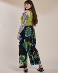 Magic Waters Drop Pocket Pants in Green Pool angled back view on Sydney