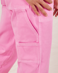 Carpenter Jeans in Bubblegum Pink pockets close up