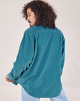 Corduroy Overshirt in Marine Blue back view on Jesse
