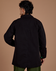 Ripstop Field Coat in Basic Black back view on Jesse