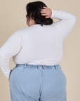 Long Sleeve Baby Tee - Vintage Tee Off-White