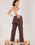 Back view of Railroad Carpenter Jeans in Fudgesicle Brown on Tiara