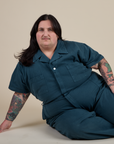 Short Sleeve Jumpsuit - Lagoon