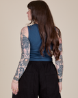 Muscle Tee in French Blue back view on Sydney