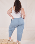 Back view of Heavyweight Trousers in Periwinkle on Ashley