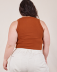 The Tank Top in Burnt Terracotta back view on Ashley