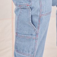 Carpenter Jeans in Light Wash close up of side pockets