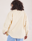 Corduroy Overshirt in Vintage Off-White back view on Jesse