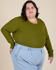 Long Sleeve Baby Tee - Summer Olive