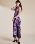 Magic Waters Drop Pocket Pants in Dark Lavender angled back view on Alex