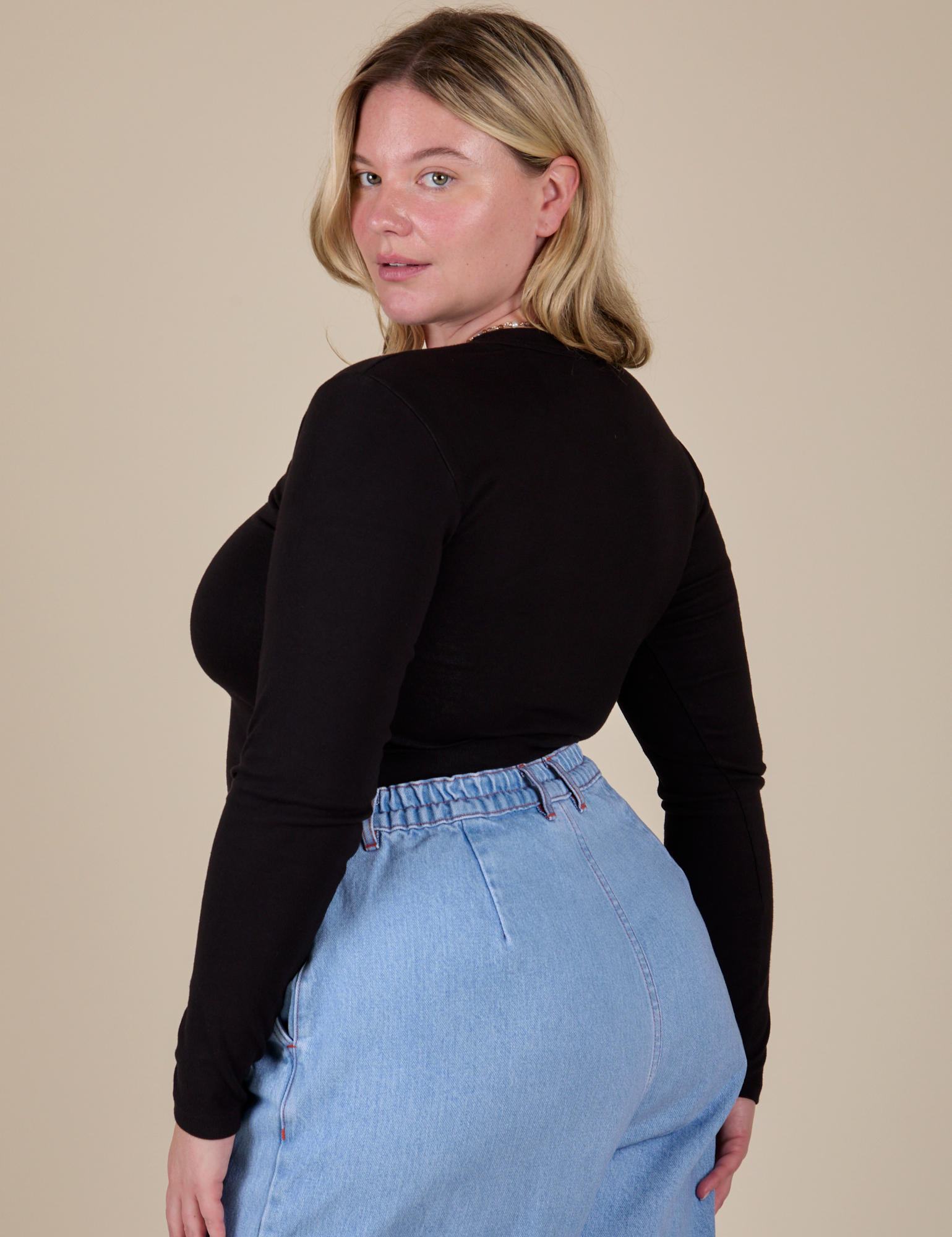 Long Sleeve Baby Tee - Basic Black